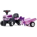 Falk traktor Princess růžový s přívěsem