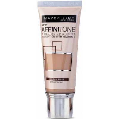 Maybelline Affinitone Foundation sjednocující make-up 17 Rose Beige 30 ml – Hledejceny.cz