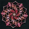 Dekorace Amadea dřevěná dekorace mandala růžová 9 cm