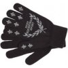 Jezdecká rukavice Pfiff elastické rukavice s potiskem 101582 Černo fialová