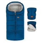 Petite&Mars Zimní set Jibot 3v1 + rukavice na kočárek Jasie Ocean Blue – Zboží Dáma