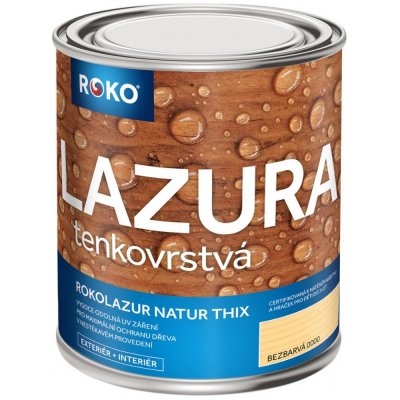 Roko Rokolazur Natur Thix 3 l teak – Zboží Mobilmania