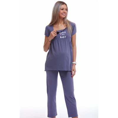 Pyžamo těhotenské a kojící 1D0884 šedá – Hledejceny.cz