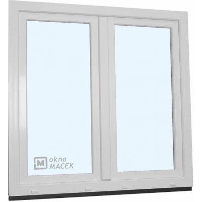 KNIPPING Plastové okno - 70 AD, 1200x1200 mm, O+OS klapačka, bílá