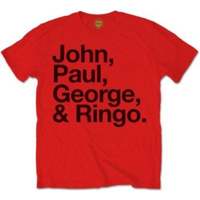 The Beatles John Paul George & Ringo red