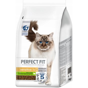 Perfect Fit Granule krůtí pro dospělé kočky s citlivým zažíváním 7 kg
