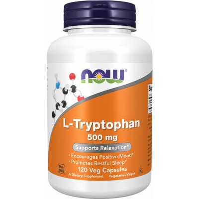 NOW Foods NOW L-Tryptophan 500 mg 120 rostlinných kapslí – Hledejceny.cz