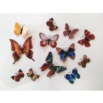 Nalepte.cz 3D mnohobarevní motýlci na zeď 12 x 10 cm – Zboží Mobilmania