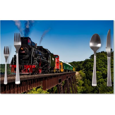 Sablio prostírání Vlak na mostě 40x30cm – Zbozi.Blesk.cz