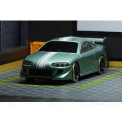 TURBO RACING C62 DRIFT RC Car RTR zelená s pruhem 1:76