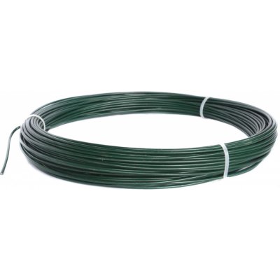 Napínací drát poplastovaný - drát 2,2/3,2 mm, délka 52 m, zelený – Sleviste.cz