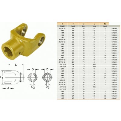 Vidlice NG2200, 1 3/8" Z=21 – Zboží Mobilmania