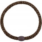 KKNEKKI Gumička do vlasů Kknekki Slim Coffee Glitter, hnědá barva, textil – Zboží Dáma