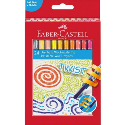 Faber-Castell Twist set voskovky vysouvací 24 barev – Hledejceny.cz