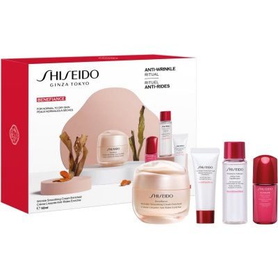 Shiseido Benefiance denní a noční krém proti vráskám pro suchou pleť 50 ml + čisticí pěna na obličej 15 ml + pleťová voda 30 ml + energizující a ochranný koncentrát 10 ml – Zbozi.Blesk.cz