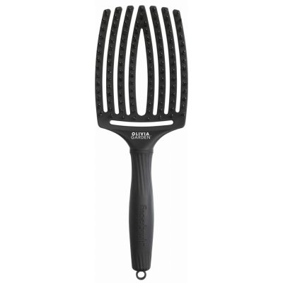 Olivia Garden Finger Brush Black kartáč na vlasy masážní 8-řadý velký – Sleviste.cz