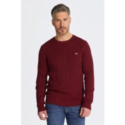 Gant svetr Cotton Cable C-neck červená