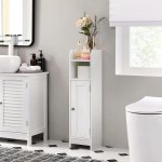 VASAGLE Koupelnová skříňka úzká 18x20x80cm bílá – Sleviste.cz
