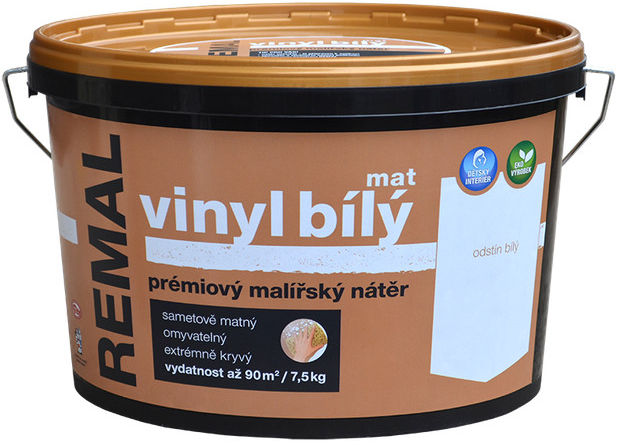 Barvy a laky Hostivař REMAL Vinyl bílý mat 4 kg