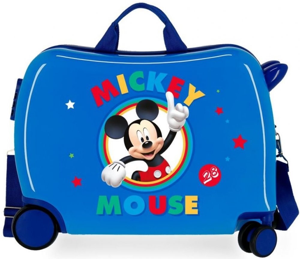 JOUMMABAGS Dětský kufřík na kolečkách Mickey Circle Blue MAXI 50x38x20 cm |  Srovnanicen.cz