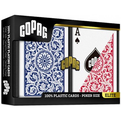 Copag (Belgie) Elite Double Deck Jumbo Index red/blue – Zboží Dáma