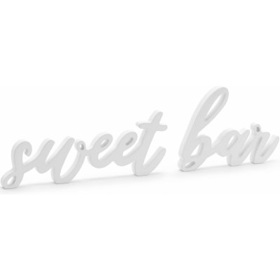Nápis Sweet bar dřevěný v bílé barvě 37x10 cm – Hledejceny.cz