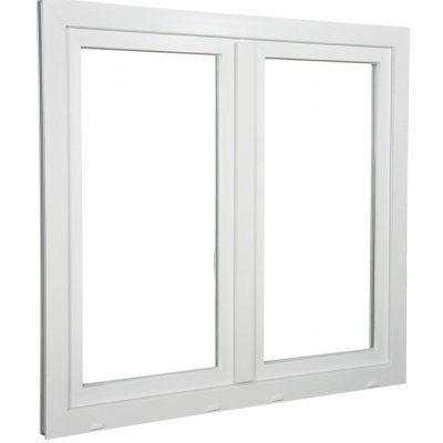 ALUPLAST Plastové okno dvoukřídlé bílé 80x90 Pravé, Trojsklo Ug= 0,7 – Zboží Mobilmania