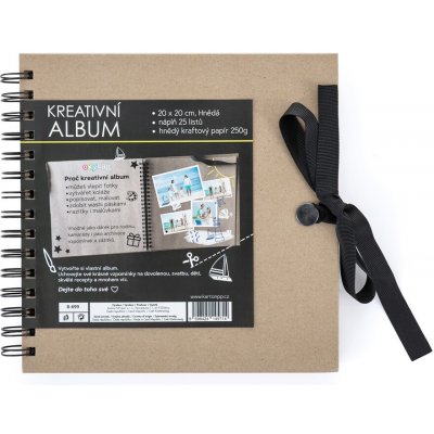 Kreativní album 20,5 x 20,5 cm HNĚDÁ – Zboží Živě