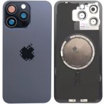 Kryt Apple iPhone 15 Pro Max Sklo Zadního Housingu + Sklíčko Kamery + Kovová Destička + Magsafe Magnet modrý – Zboží Živě