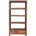 indickynabytek.cz Knihovna Gani se šuplíky 90x180x35 z indického masivu palisandr/sheesham – Zboží Dáma