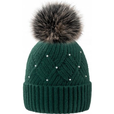 Fashionweek čepice s perlami Wool Pearl Zelená – Hledejceny.cz