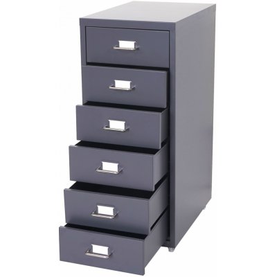 Mendler na kolečkách Boston T851 69x28x41cm 6 zásuvek tmavě šedá – Zboží Dáma