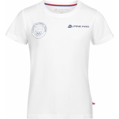 Alpine Pro Inniso dětské funkční triko z olympijské kolekce bílá – Zboží Mobilmania