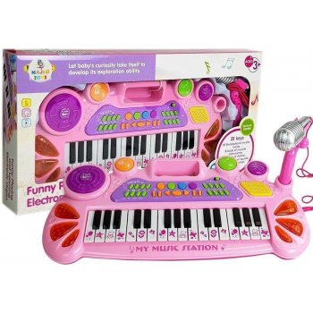 Majlo Toys dětské elektronické klávesy s mikrofonem Music Station od 459 Kč  - Heureka.cz