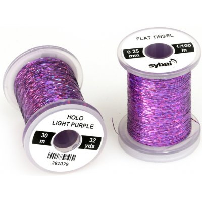 Sybai Plochá Lametka Flat Tinsel Holographic Light Purple 0,25 mm – Sleviste.cz
