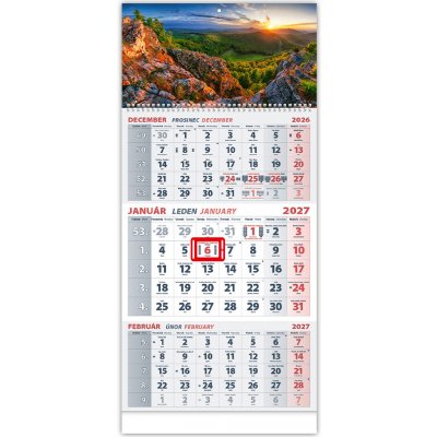 Nástěnný Tříměsíční/1-spirála Hory 2026 – Hledejceny.cz