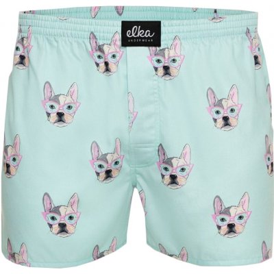 Elka Lounge trenky z bavlněné ho Saténu Elka P0042/M00105 French Bulldogs