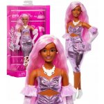 Mattel Barbie Deluxe Modelka Metalické Šaty – Zboží Dáma