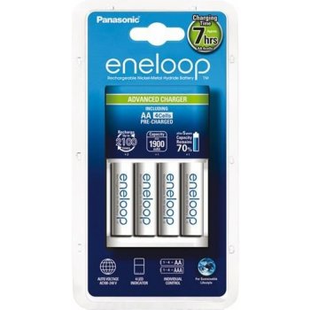 Panasonic Eneloop univerzální nabíječka + 4x AA 1 900 mAh K-KJ17MCC40E