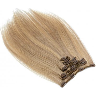 Clip in vlasy 40cm Remy pravé lidské AAA přírodní/světlejší blond – Sleviste.cz