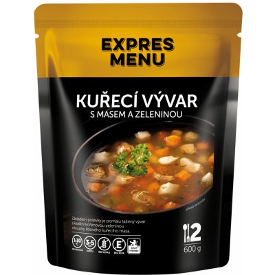 EXPRES MENU Kuřecí vývar s masem a se zeleninou 600 g – Sleviste.cz
