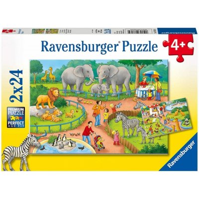 Ravensburger Den v zoo 2 x 24 dílků – Zboží Mobilmania