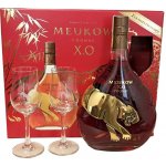 Meukow XO 40% 0,7 l (dárkové balení 2 sklenice) – Zbozi.Blesk.cz