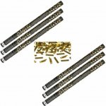 Konfety 80cm ZLATÉ METALICKÉ 6 ks PARTYKONF – Zboží Mobilmania