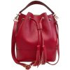 Kabelka Vera Pelle luxusní dámská kabelka z pravé kůže červená 2701 d08 rosso