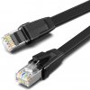 síťový kabel Ugreen 028108 Plochý síťový s kovovými zástrčkami, Ethernet RJ45, Cat.8, U/FTP, 5m, černý