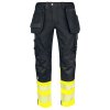 Pracovní oděv ProJob 6525 PRACOVNÍ kalhoty DO PASU EXTREM EN ISO 20471 Žlutá/černá