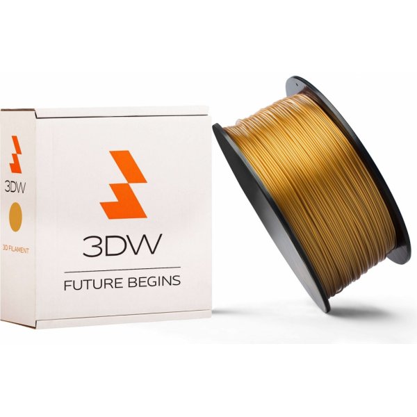 Tisková struna 3DW PLA, 1,75mm, 0,5kg, zlatá, 220-250°C