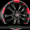 Alu kolo, lité kolo Ronal R59 7,5x18 5x114,3 ET40 matt jetblack red rim