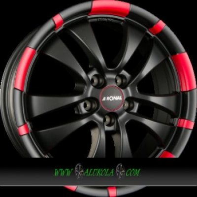 Ronal R59 7,5x18 5x114,3 ET40 matt jetblack red rim – Hledejceny.cz